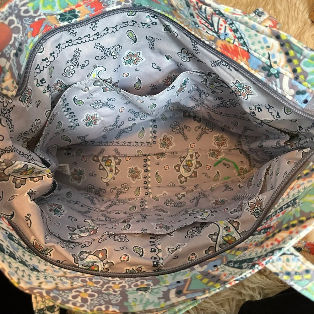Vera Bradley Citrus Paisley small zipper tote cotton bag - Picture 12 of 12
